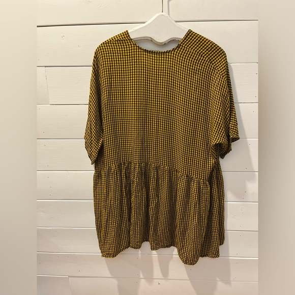Zara Woman yellow and black gingham tunic dress in size S. - Picture 10 of 11
